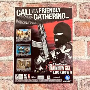 2005 Tom Clancy's Rainbow Six Lockdown Video Game‎ - Original Vtg PRINT AD